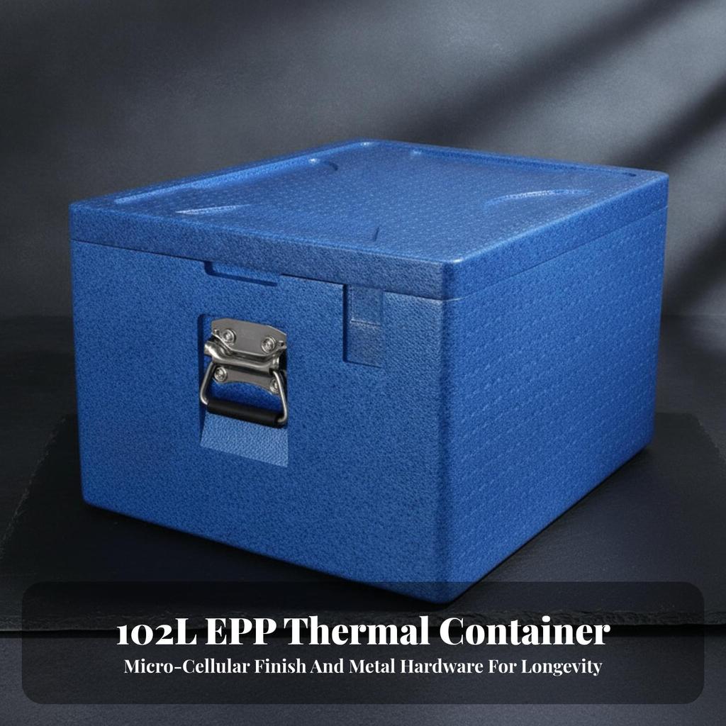 Insulated Food Box Carrier Sturdy Transport with Lid for Picnics