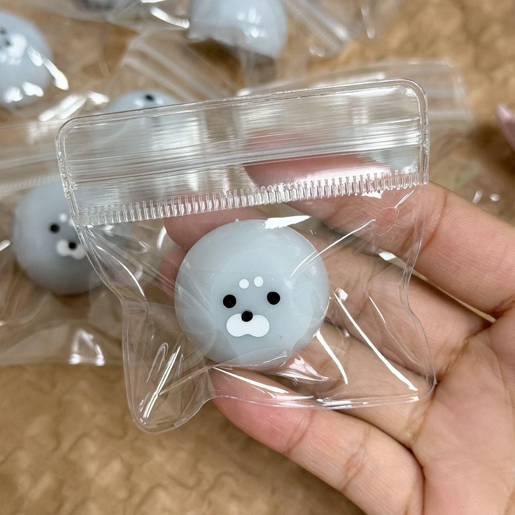 Grey Little Seal Chef Mini Nose Decompression Squeeze Toy