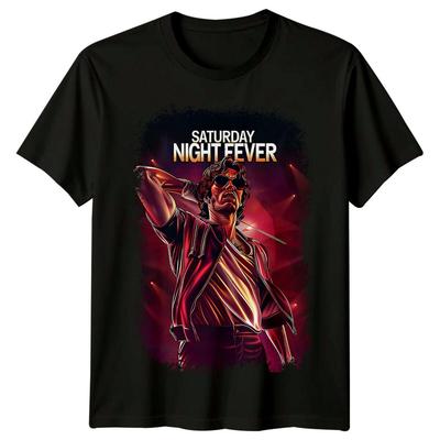 Horečka sobotní noci (1977) Tričko s retro motivem filmového plakátu, unisex