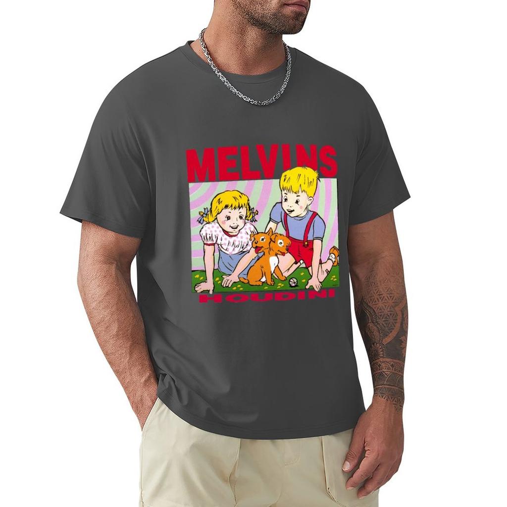 Summer Tee-shirt Black Male Top Tees Summer Tshirt Melvins - Houdini T-Shirt Humor T Shirt Short Sleeve O-neck Brand T-shirt