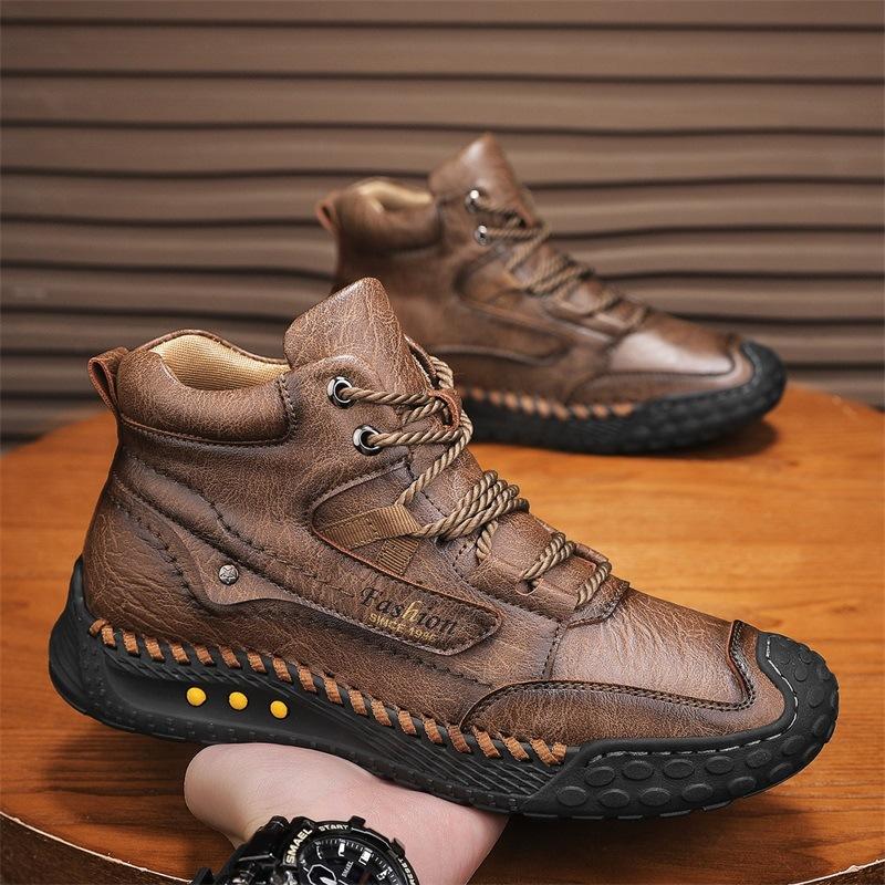 

Внешняя торговля большой размер кожаная обувь размер 48 европейская и американская ретро ручной работы кожаная обувь мужская 47 обувь для альпинизма на открытом воздухе рабочая обувь 48