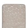 1 Set Cobblestone Pattern Toilet Lid Cover Super Soft Polyester Foldable Anti-skid Bath Mat for Home