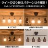 Kyodo Lighting Ceiling 4 LED Nordic Style Ceiling Wood Cafe Natural Living Room Brown Light, Lights, Spotlight, Compatible, E26, (GT-DJ-2D-B),