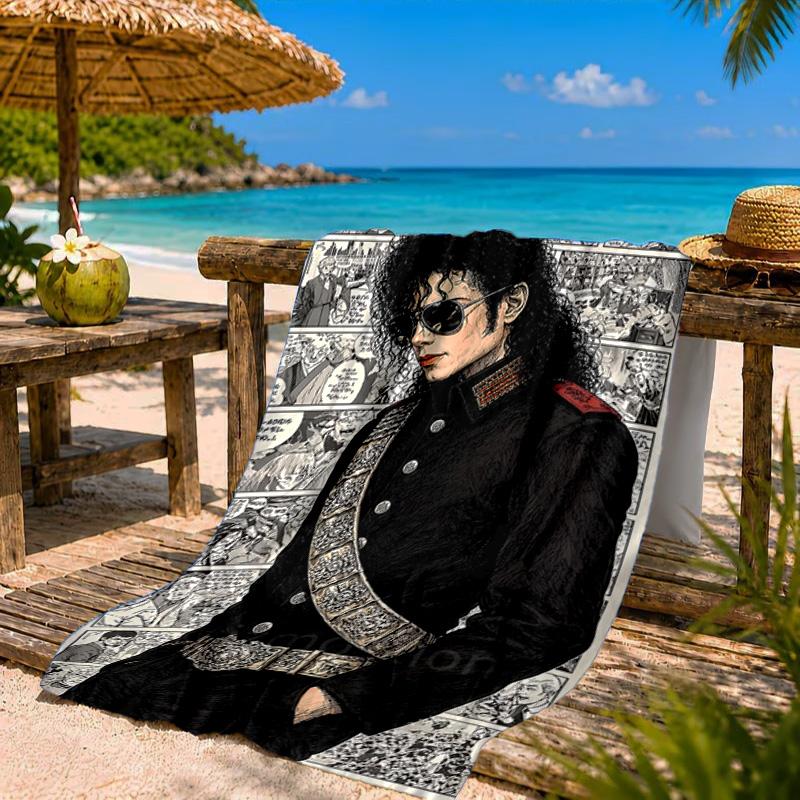 Asciugamano da Spiaggia Thriller di Jackson, Asciugamano da Spiaggia in Microfibra, Leggero e Asciugatura Rapida, per Viaggi Estivi, Piscina, Fan, Regalo di Compleanno
