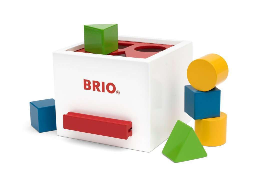 BRIO Formensortierbox (Weiß) 30250, für Kinder ab 1 Jahr. [Spielzeug, Holzspielzeug, Geschenk (Geburtstag/Weihnachten)]