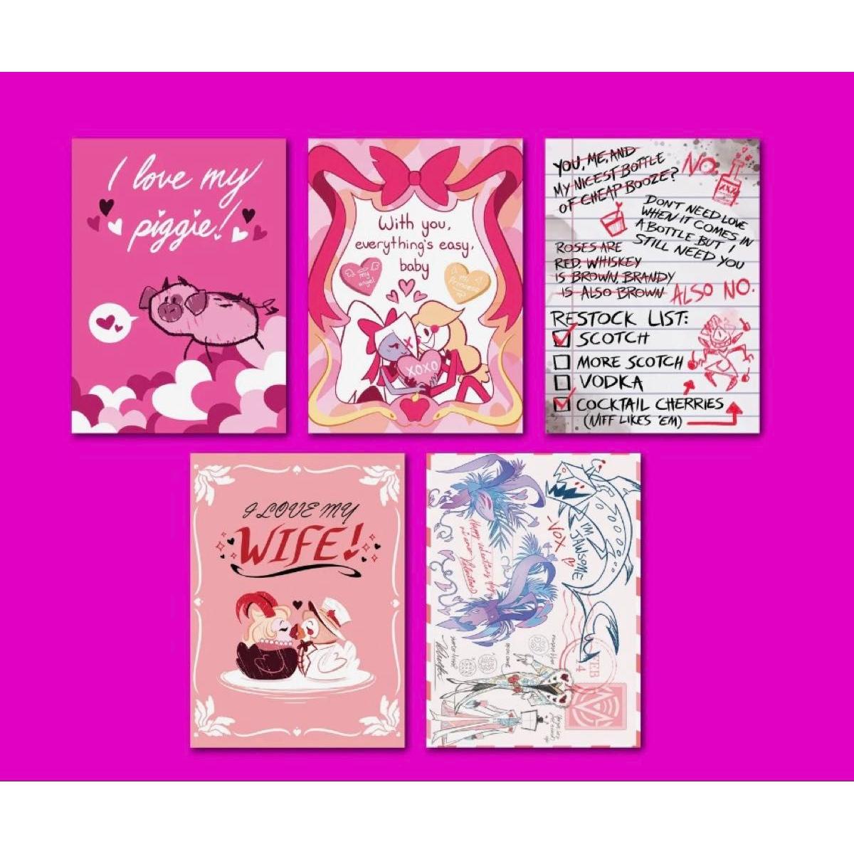 Used Hazbin Hotel Postcard Valentine