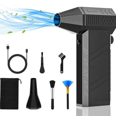 130000RPM Electric Compressed Air Duster, Adjustable Knob Rechargeable Cordless Jet Air Blower for Computer Keyboard, Car, Home, Outdoors