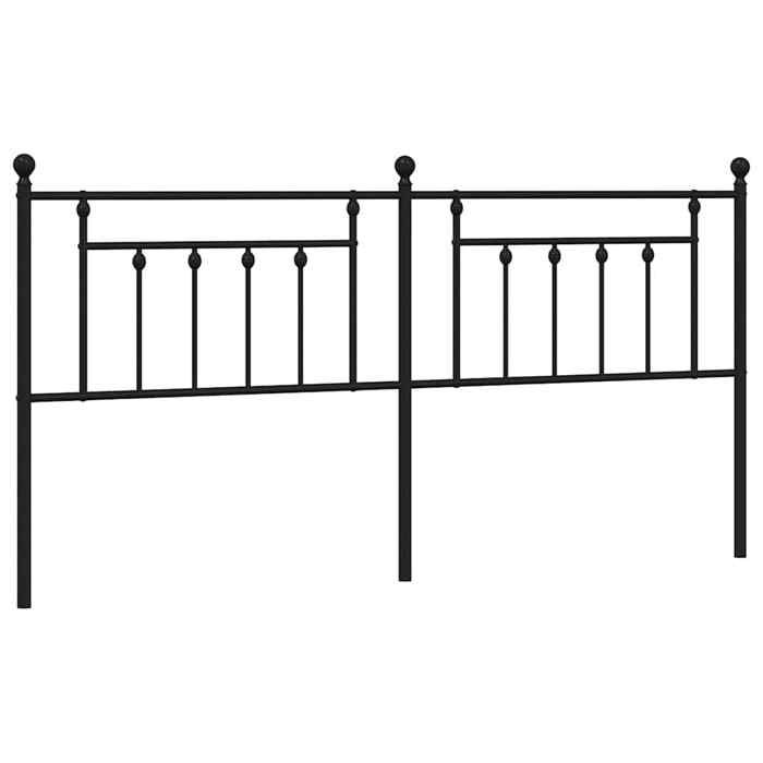 VidaXL Tête de lit métal noir 200 cm 353575