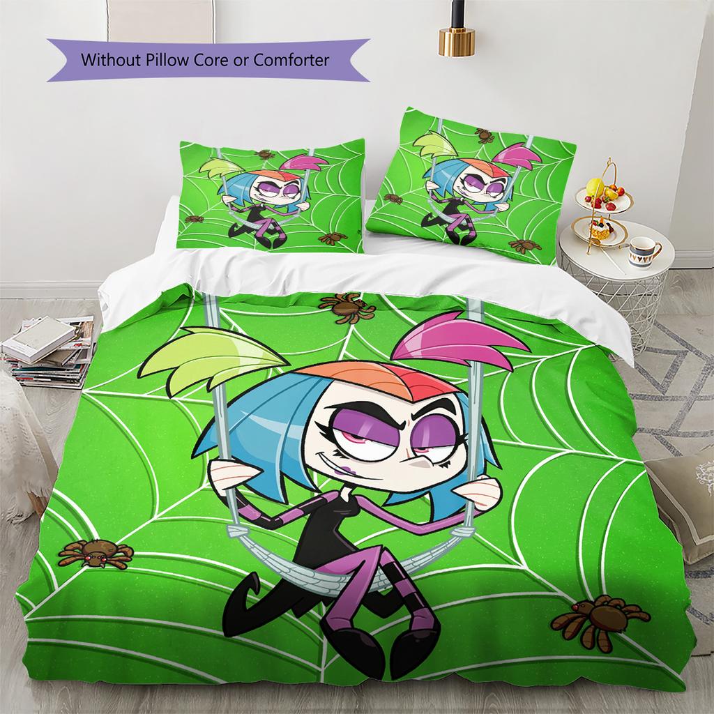 Little Bug Girl  Pattern Bedding Quilt Set  Home Decoration  Gift (1 * duvet cover + 2 * pillowcase  without core)