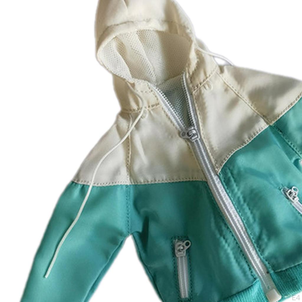 1/6 Female Doll Clothes Action Figures Hooded Jacket Handmade Sturdy Mini Costume for 12''