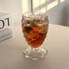 Crystal Glass Pineapple Embossed Tumbler, Vintage Beer Whiskey Water Cup, Decorative Drinking Glass for Home & Wedding