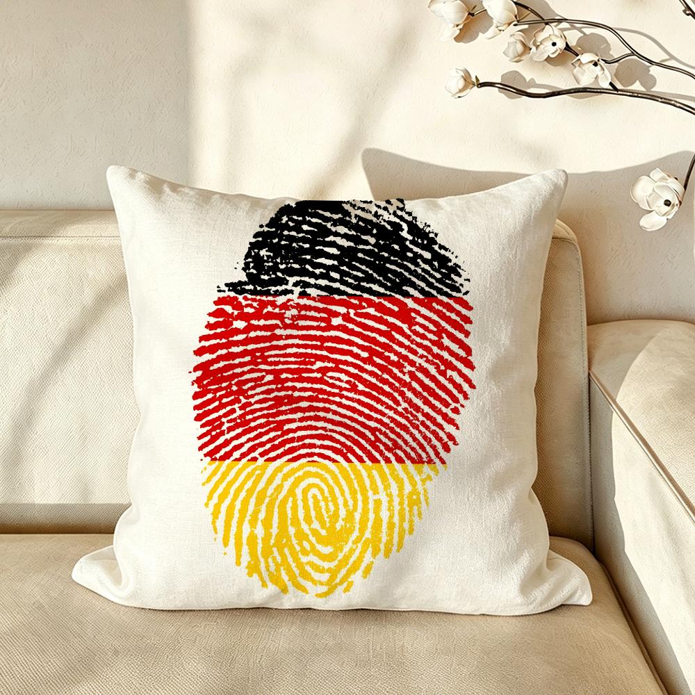 Art GGermany CCulture Series Cushion Cover Pillow Case Antidustmite Pillowcase Silky Short Plush Sofa Cushion Cover Hot