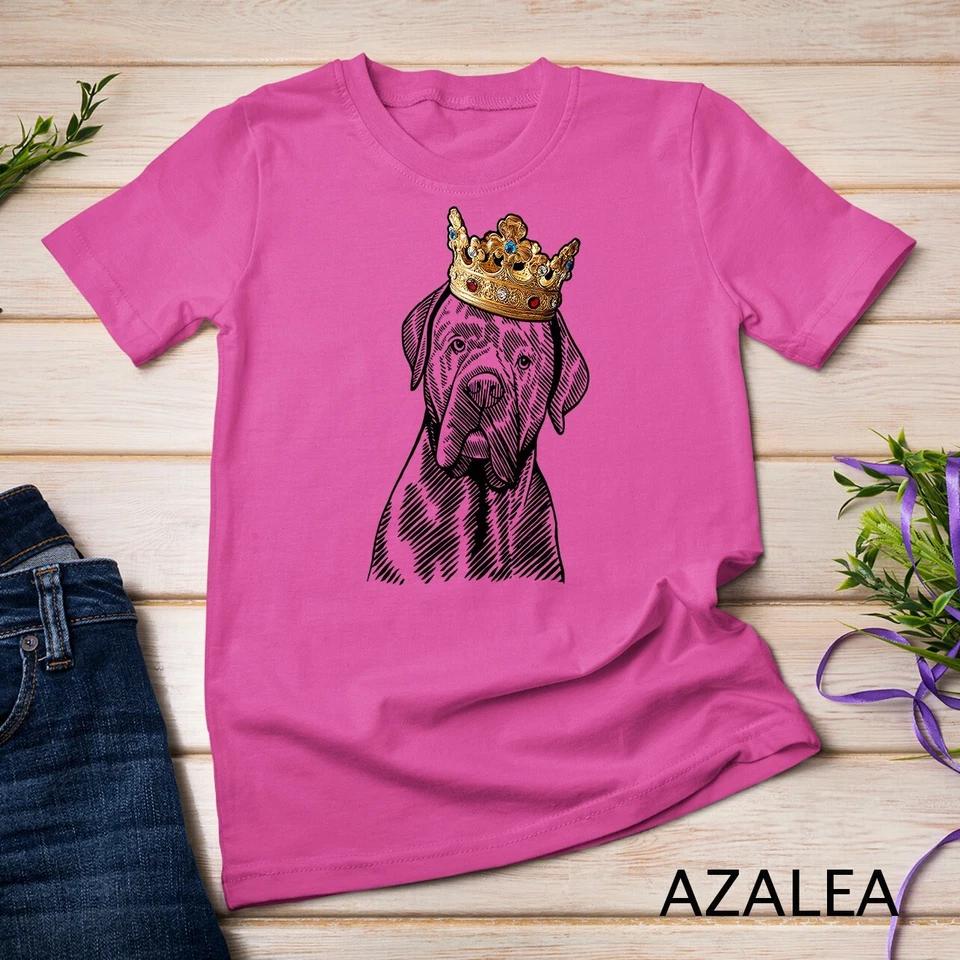 Cane Corso Dog Wearing Crown Unisex T-shirt 2