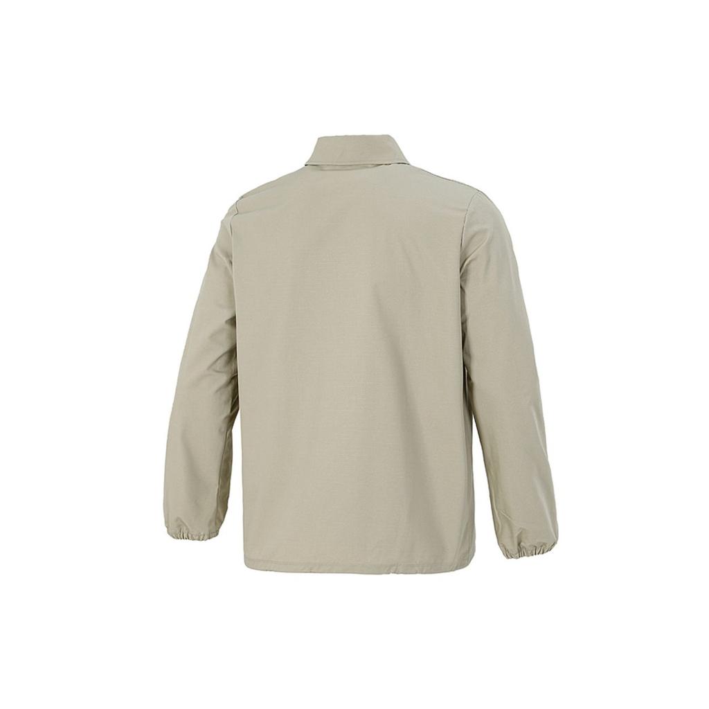 Puma Embroidered Logo Solid Color Track Jacket Men Outerwear Khaki 532172-42