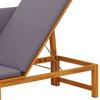 Sun Lounger Oil Natural Finish 200 x 57 x 75 cm Solid Acacia Wood