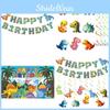 Dinosaur Birthday Party Decorations Pack With Banner And Spiral Hanging Ornaments For Kids Event