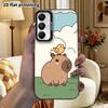Phone Case: 2D Flat Samsung Galaxy A34 A35 M05 M06 S20 S22 S21 FE Plus 5G Protective Case, Couple Style, Capybara On the Grass, Christmas and Hallowee