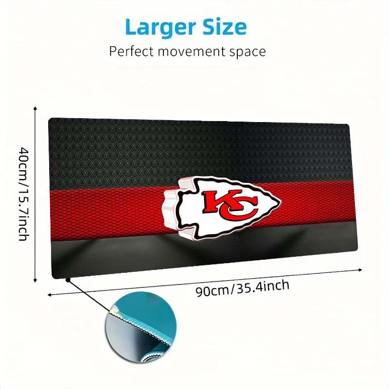 Kansas City Chiefs Color Mouse Pad Large Gaming Table Cushion Non-slip Laptop Tablet Big Mousepad XXL Mat Mini PC Playmat With Lock edge
