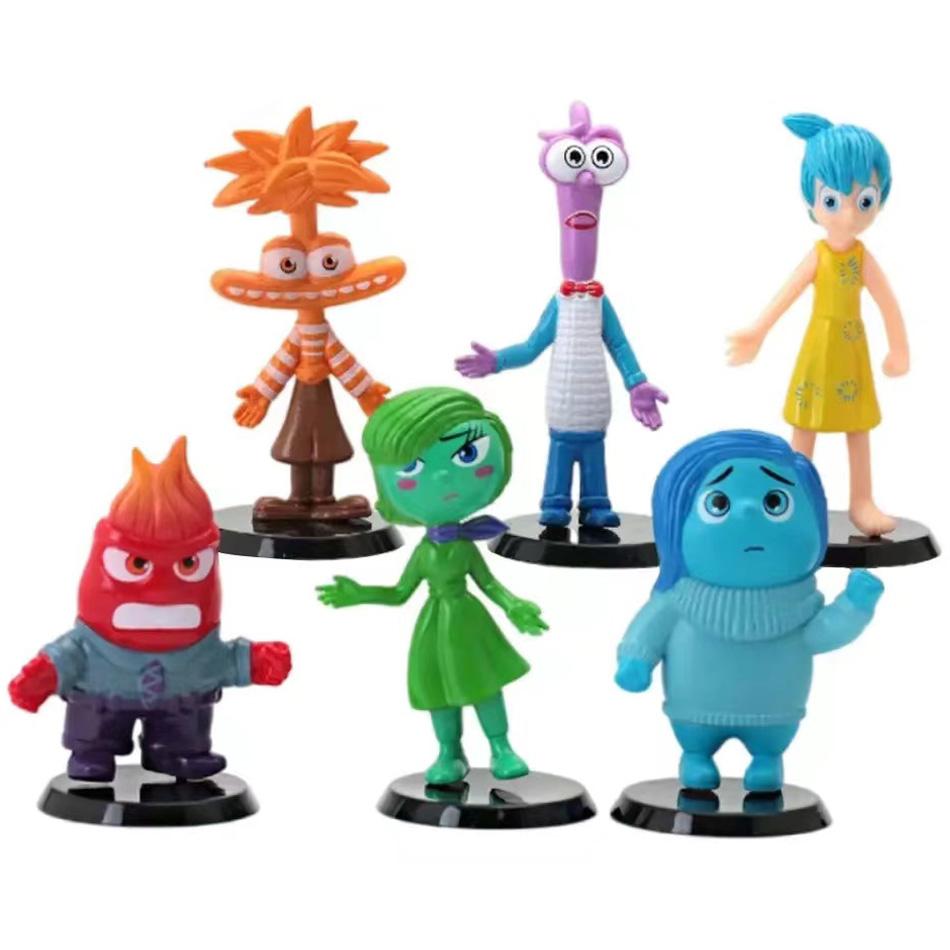 6Pcs/Set Inside Out Kids Toy Action Figure Sadness Joy Anger Action Doll Toy Cake Decorative Desk Ornament Kid Birthday Gift