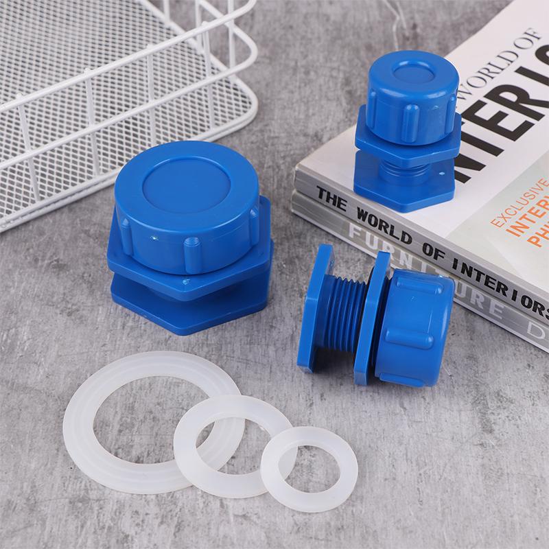1Pc Aquarium Fish Tank Water Level Plug Manual Drain Connector Inlet Outlet Joint End Cap Irrigation Water Tank Tube Adapter