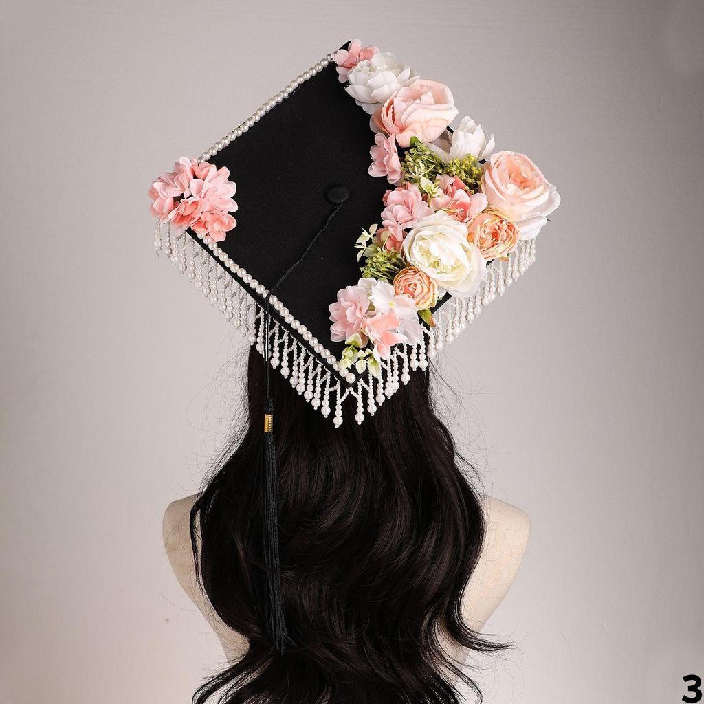 Graduation Flower Hairpin: New Style DIY Master’s Cap for College Student Photos and Gifts