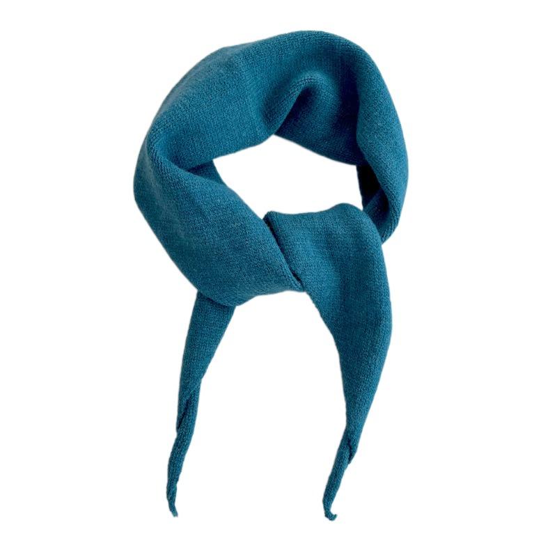 Korean Style Knitted Triangle Scarf Windproof Women Cashmere Shawl Winter Cashmere Scarves  Girls