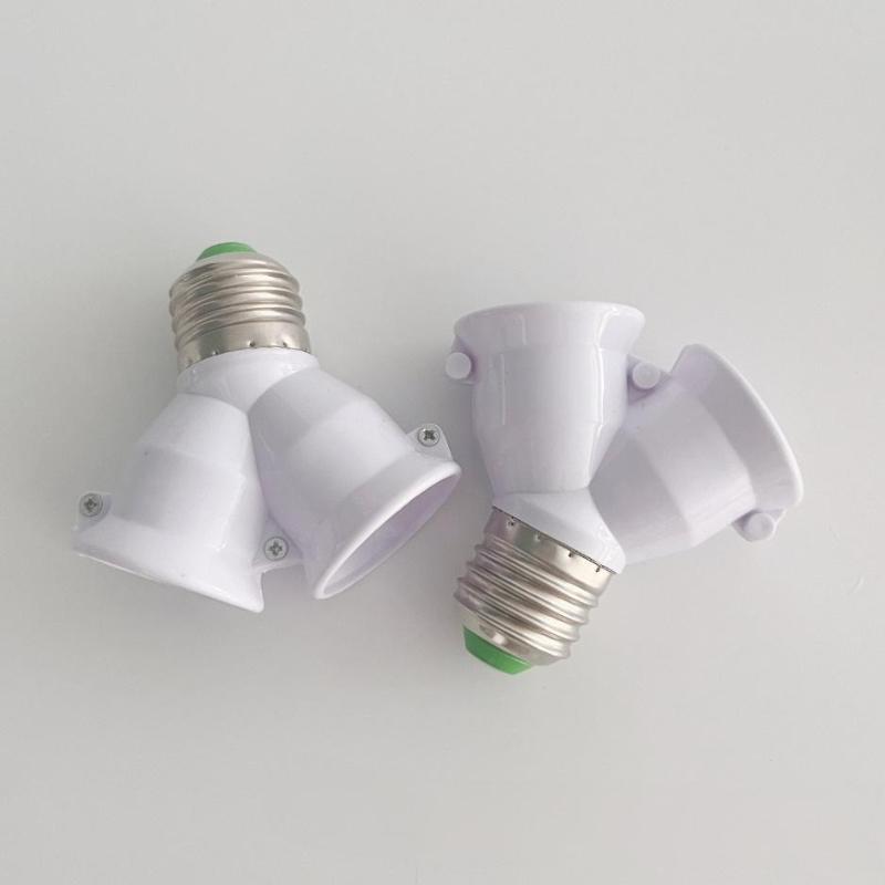 E27 1/2 Conversion Head Bulb Socket Creative 2-E27 Lamp Holder Extender Distributor Converter Plug