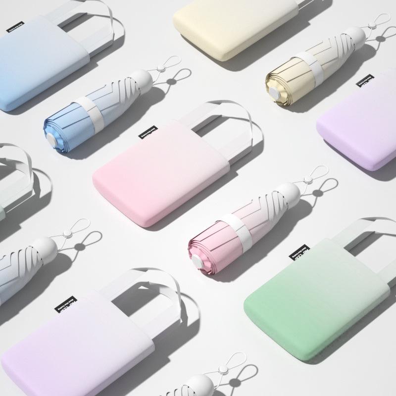 High-End Women's Folding Umbrella: Dual-Use for Sun and Rain, UV Protection, 50% Off Capsule Design