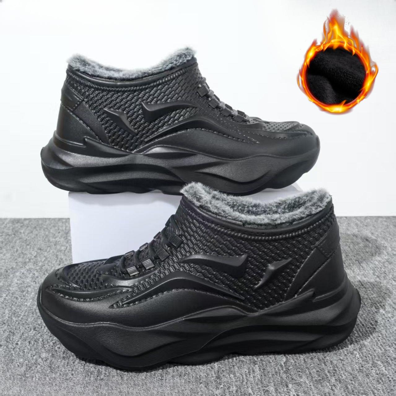 

Теплые зимние ботинки из кроличьего меха и бархата ЭВА, легкие и водонепроницаемые, модные дождевые ботинки, незаменимые зимой 40-41 чёрный