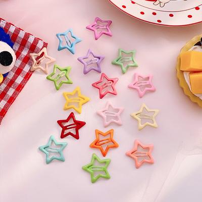 5Pcs/set  Candy Color Star Hair Pin Sweet Children Pentagram Hair Clips for Baby Girls Headwear Kids Hair Accessories