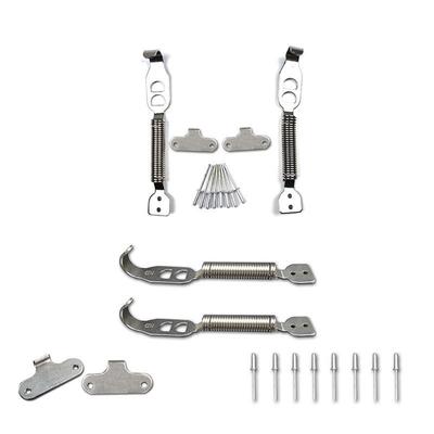 Reliable Stainless Steel Car Racing Mount Bonnet Hook Pin Lock Kit with Easy  and Flexible Spring Clip