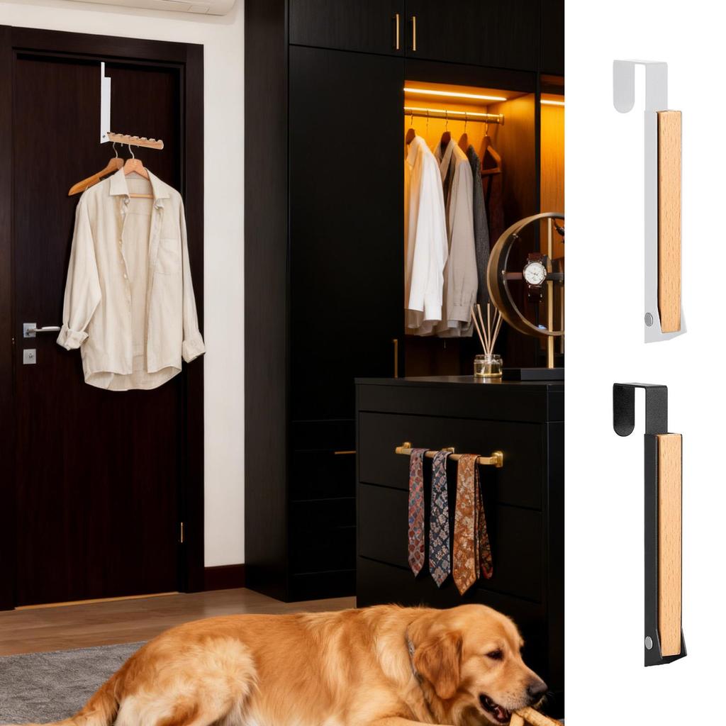 Haczyk na drzwi Składany metalowy przenośny wieszak Wytrzymały wieszak na ubrania na drzwi na płaszcze szaliki klucze pranie sypialnia akademik salon