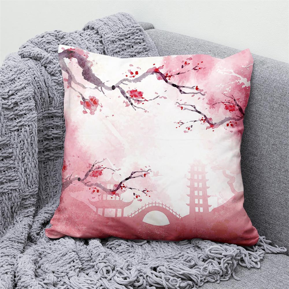 

Lucky Cat в японском стиле, декоративная наволочка для дивана-кровати, домашний декор, художественная подушка с креплением Fuji 50x50cm