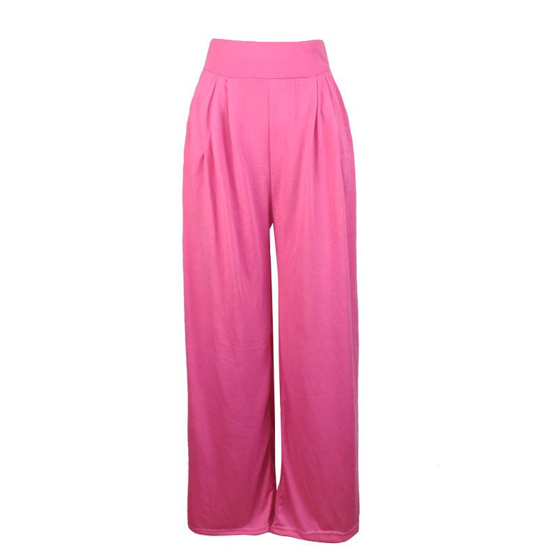 Women Knit Flared Pants High Waist Wide Leg Long Trousers Casual Bell Bottom Pants