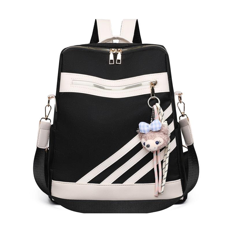 

Women s Backpack Oxford Large Capacity Multi-use Travel Bag All-match Lightweight Student Schoolbag чорний