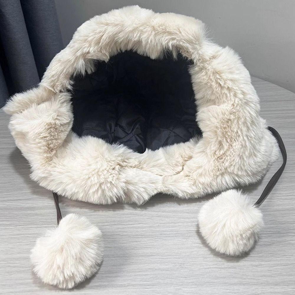 Windproof Trapper Hat Bear Ear Cycling Lei Feng Hat Fashion Winter Pilot Hat  Outdoor