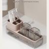 Transparent Desktop Toothbrush Holder and Cup Set