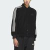 Adidas FW24 3-Stripes Warm Series Loose Casual Long Sleeve Jacket Unisex Jacket Black JI6638