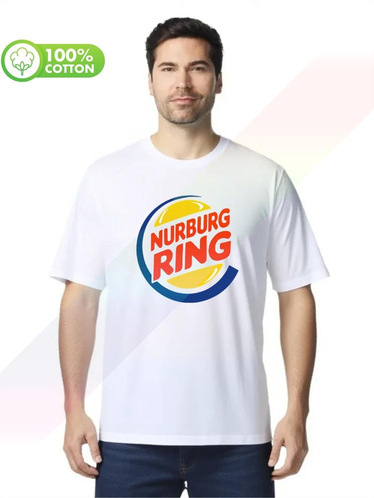 100% Cotton Round Neck Heavy Weight Men's T-shirt Nurburgring - Funny Burger King Parody Racings Track S-xxxl Tops Tees