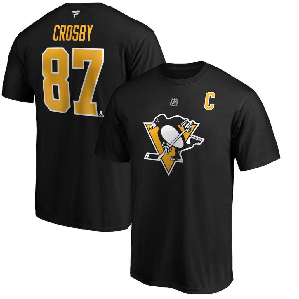 Pittsburgh Penguins Personalized Name Number Midfielder TShirt Vintage Men and Women Summer Tshirt Short Sleeved Soft Tee