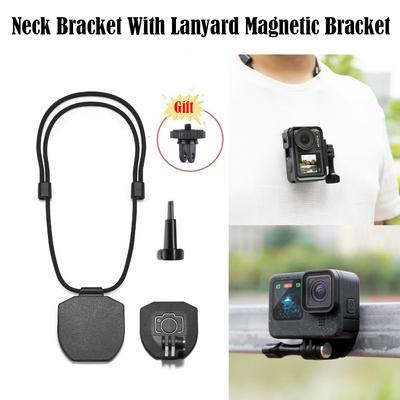Magnetic Neck Strap Hold Mount Strong Magnetic Chest Bracket For Insta360 X4 Go3s DJI Action 4 Gopro 12 Sports Camera Accessory