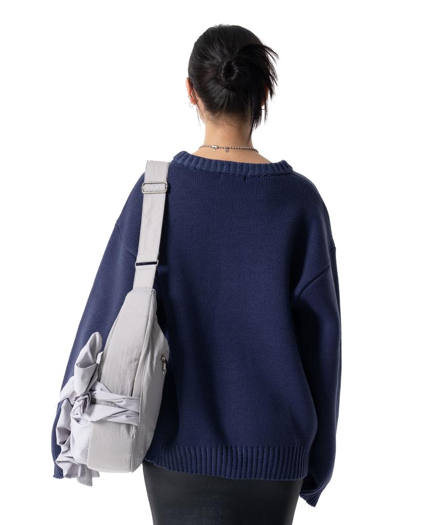 IUGAMAKARAS Cat Graphic Distressed Knit (Blue)
