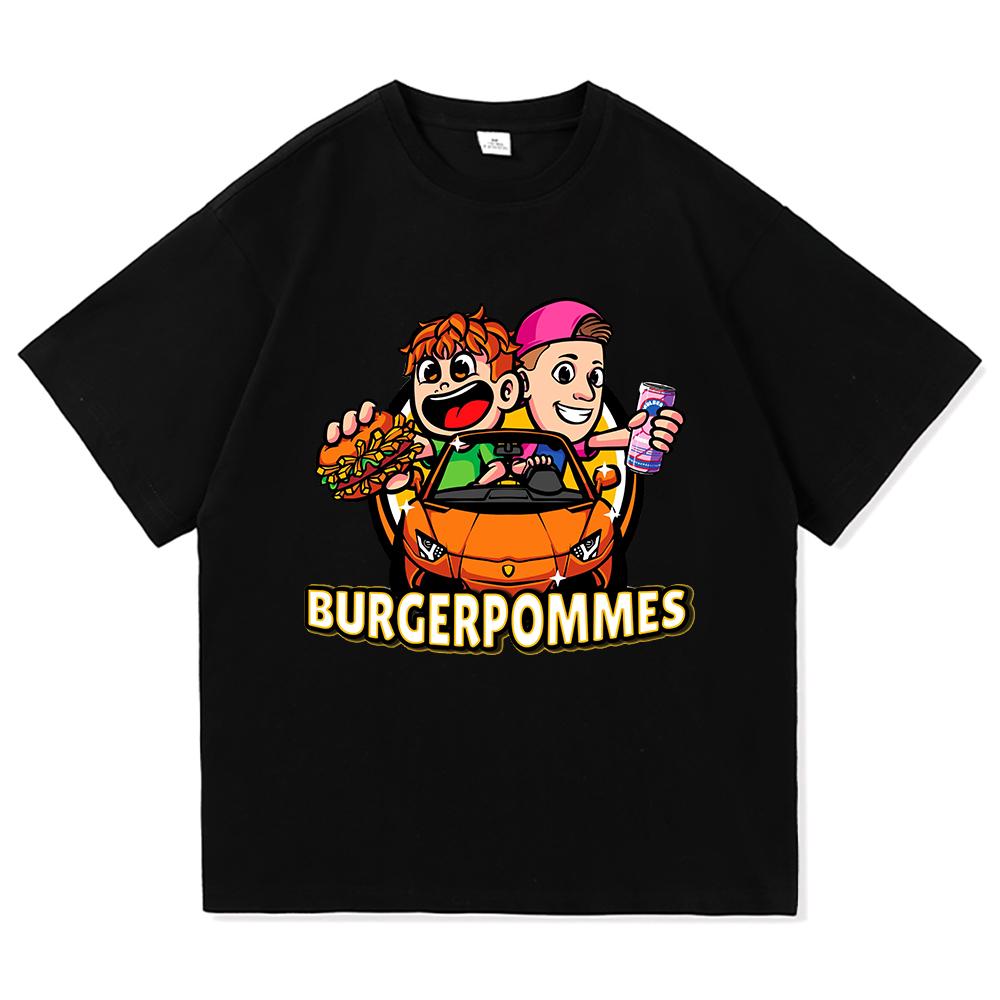 Burgerpommes 2 Tričko Móda Muži Harajuku Estetické Roztomilé Icrimax Tričko Unisex Vysoce Kvalitní Kreslené Ležérní Bavlněná Trička