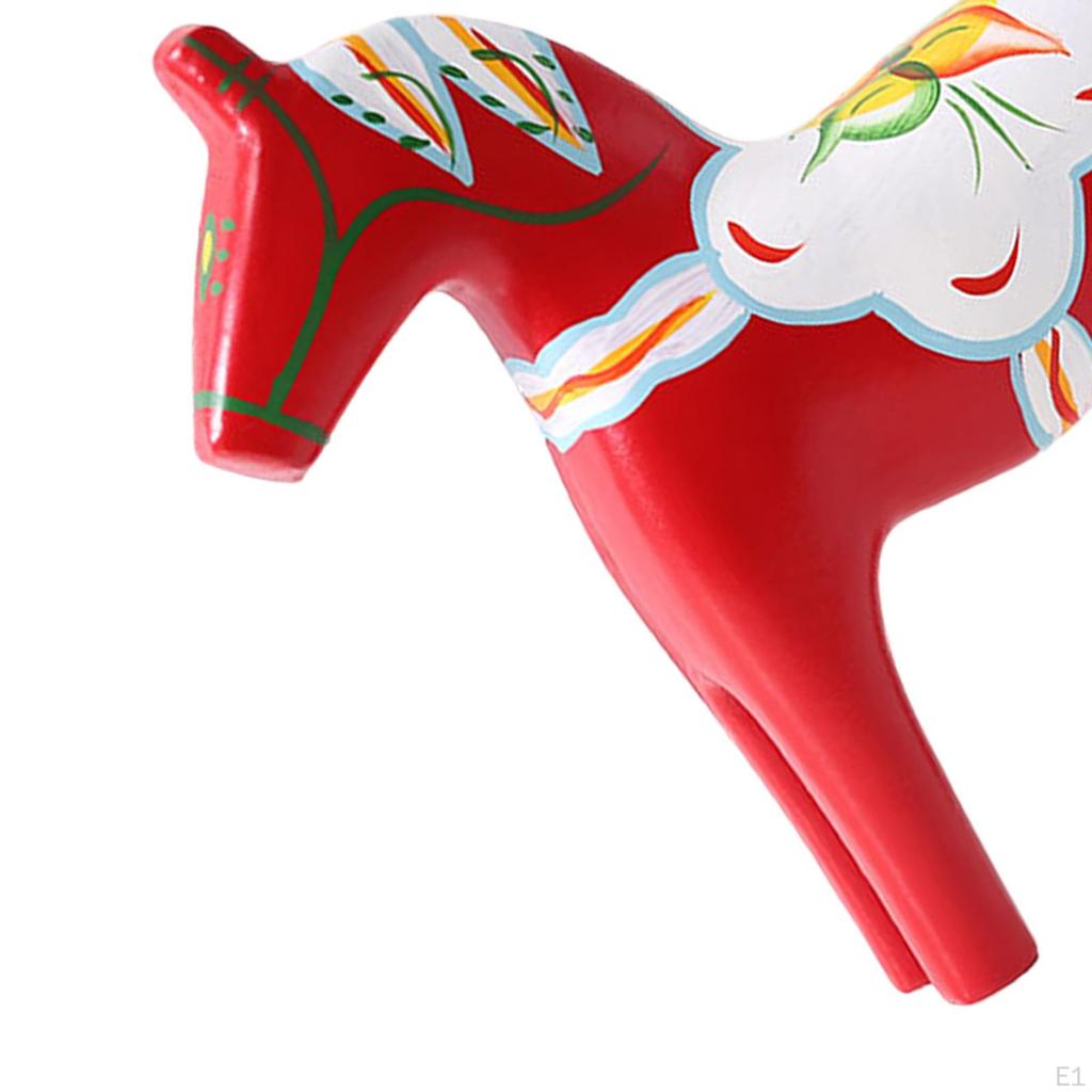 Dala Horse Figurine, Statue, Classic Color Painting, Novel Swedish Statue for