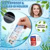 Transparent Waterproof Sealable Badge Holder Clear PVC Plastic Work ID Card Protector with Multiple Slots for Lanyard or Clip Use