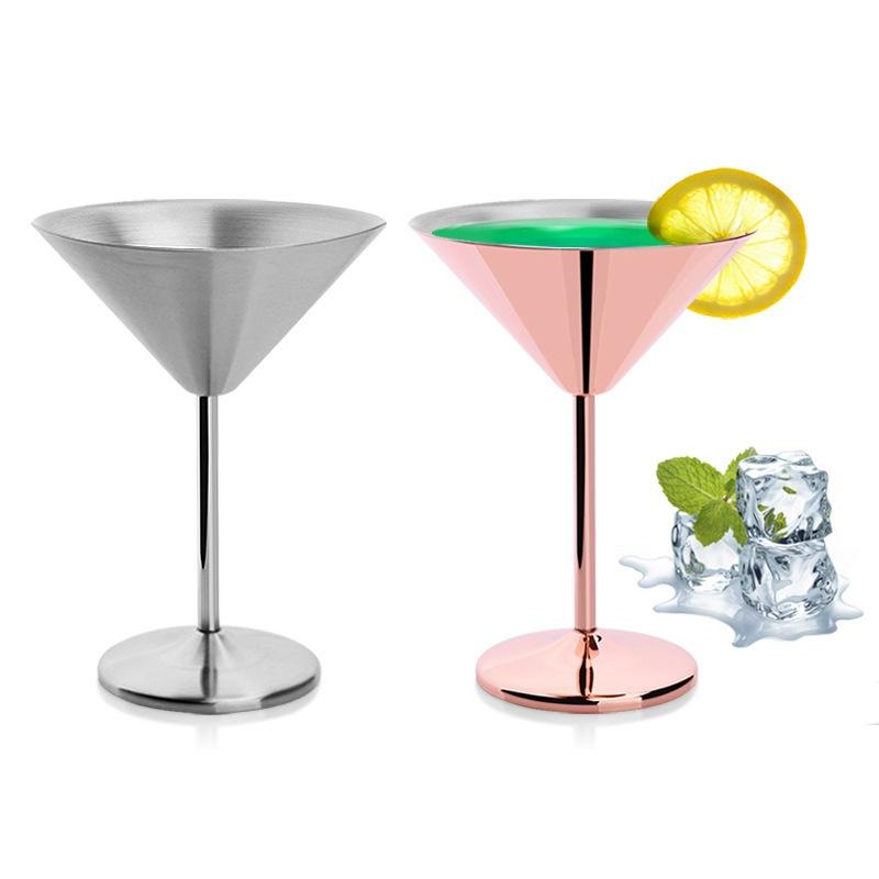 1Pc Wine Glasses Copper Silver Rose Gold Stainless Steel Goblet Juice Drink Champagne Cup