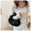 Simple PU Leather Shoulder Bags Lightweight Large Capacity Handbags Solid Color Totes for Women Girls