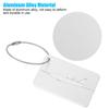 5Pcs Aluminum Alloy Travel Baggage Luggage Suitcase Tag ID Card Label (Silver)