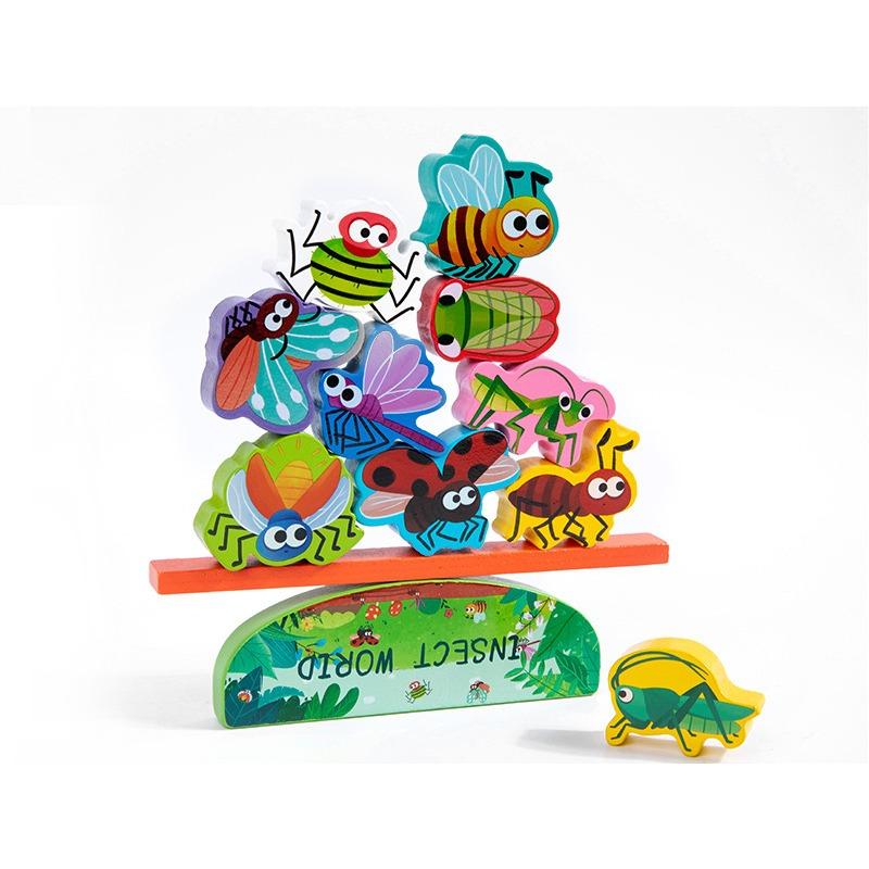 Wooden Stacking Animal Dinosaurs Building Blocks Toys Kids Educational Balance Toys Parent-child Interactive Tabletop Game