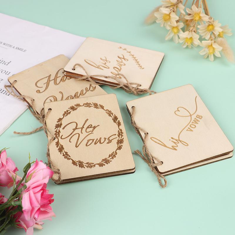 2Pcs Hochzeit Gelübde Bücher Hochzeit Gelübde Notebook Kreative Robust Kraft Papier Handbuch
